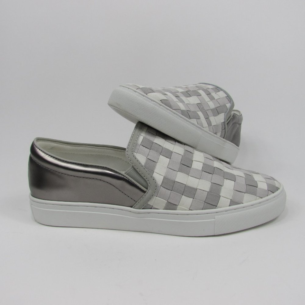 Donald J Pliner Mens Albin Grey Loafers Sz9M Luxury Slip On Sneakers